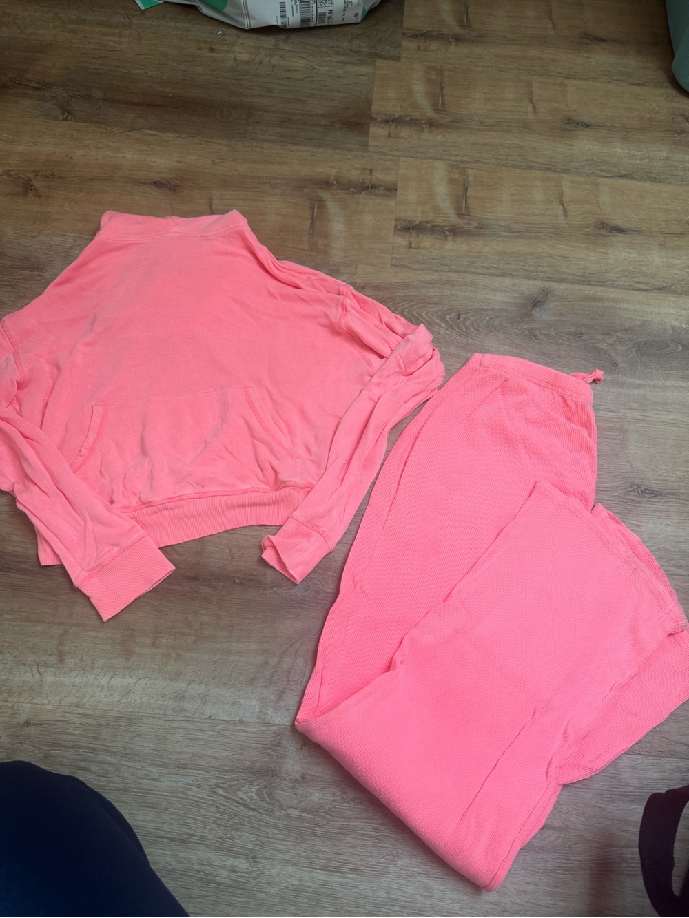 Skims Pink Cozy Loungewear Set